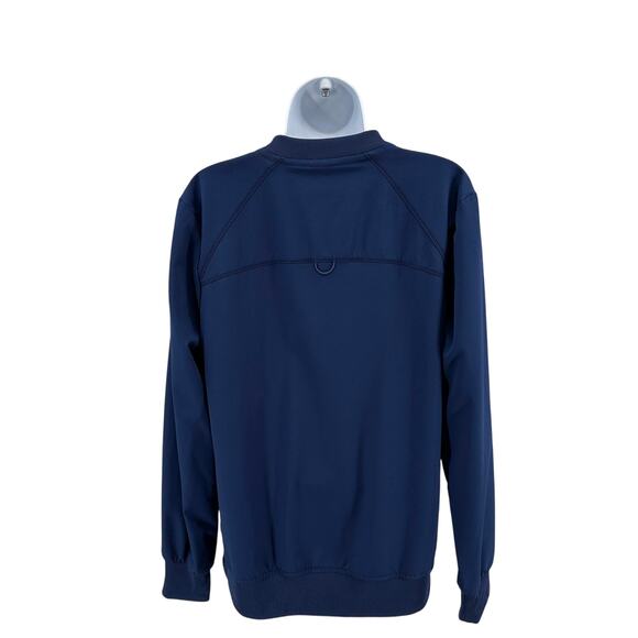 Dickies Zip Front Warm-Up Scrub Jacket WMNS M Blue Sweater Long Sleeve Uniform - Picture 6 of 13